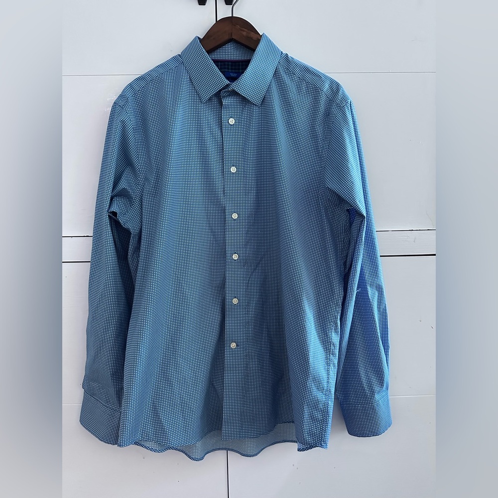 Egara Light Blue Patterned Dress Shirt